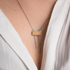 Holzkern Abstract Ketting|DAMES Kettingen|Sieraden