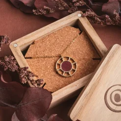 Holzkern Amulet Ketting|DAMES Kettingen|Sieraden