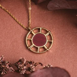 Holzkern Amulet Ketting|DAMES Kettingen|Sieraden