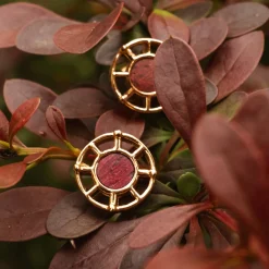 Holzkern Amulet Oorbellen|DAMES Oorbellen|Sieraden