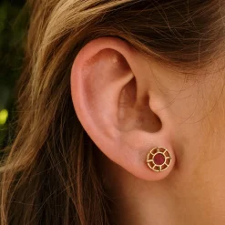 Holzkern Amulet Oorbellen|DAMES Oorbellen|Sieraden