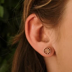 Holzkern Amulet Oorbellen|DAMES Oorbellen|Sieraden