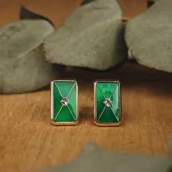 Holzkern Aquarell Oorbellen|DAMES Oorbellen|Sieraden