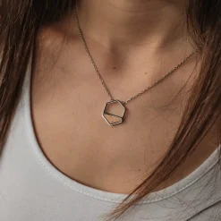 Holzkern Assemblage Ketting|DAMES Sieraden