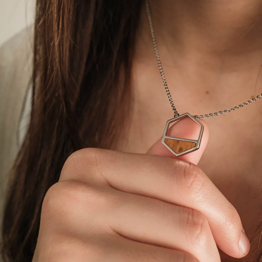 Holzkern Assemblage Ketting|DAMES Kettingen|Sieraden