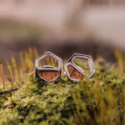 Holzkern Assemblage Oorbellen|DAMES Oorbellen|Sieraden