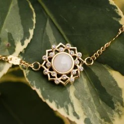 Holzkern Composition Gem Armband|DAMES Armbanden|Sieraden