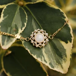 Holzkern Composition Gem Armband|DAMES Armbanden|Sieraden