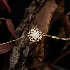 Holzkern Composition Gem Armband|DAMES Armbanden|Sieraden