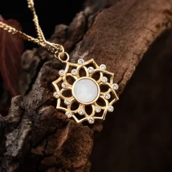 Holzkern Composition Gem Ketting|DAMES Kettingen|Sieraden