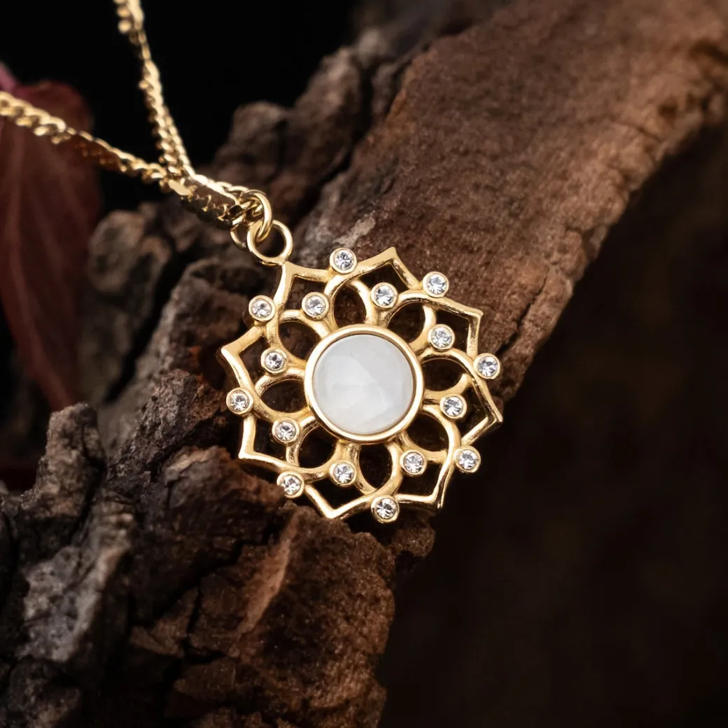 Holzkern Composition Gem Ketting|DAMES Kettingen|Sieraden