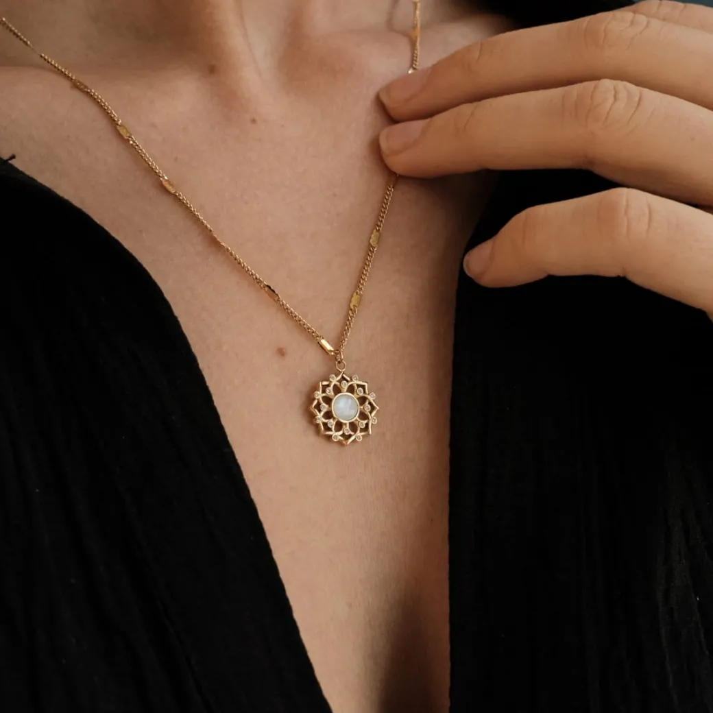Holzkern Composition Gem Ketting|DAMES Kettingen|Sieraden