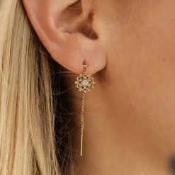 Holzkern Composition Gem Oorbellen|DAMES Oorbellen|Sieraden