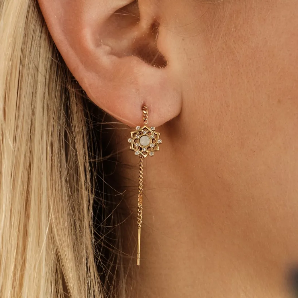 Holzkern Composition Gem Oorbellen|DAMES Oorbellen|Sieraden