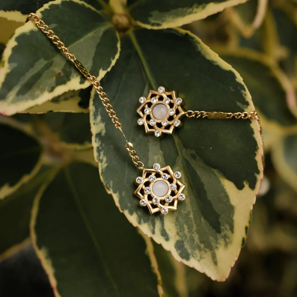 Holzkern Composition Gem Oorbellen|DAMES Oorbellen|Sieraden