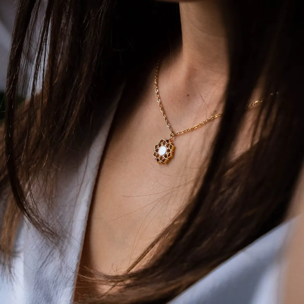 Holzkern Composition Ketting|DAMES Kettingen|Sieraden