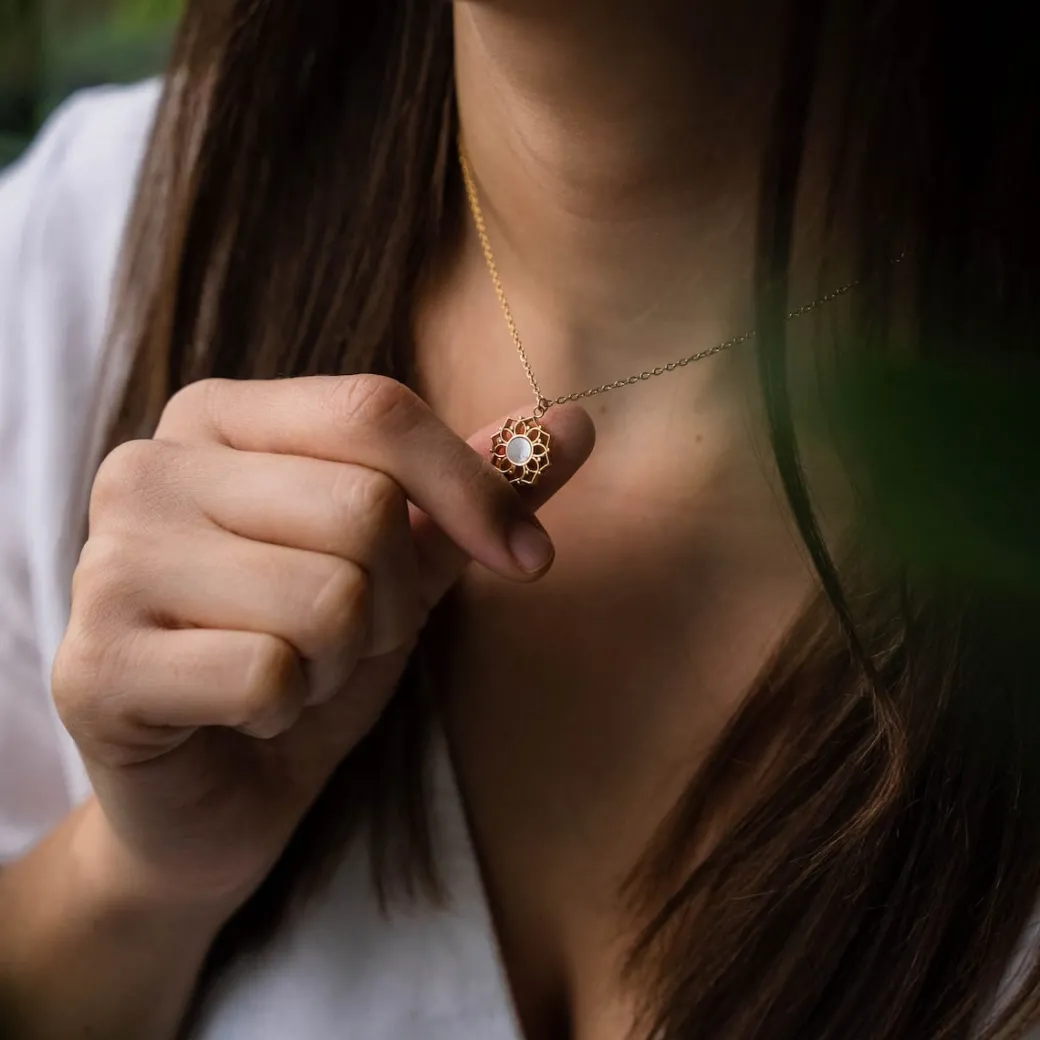 Holzkern Composition Ketting|DAMES Kettingen|Sieraden