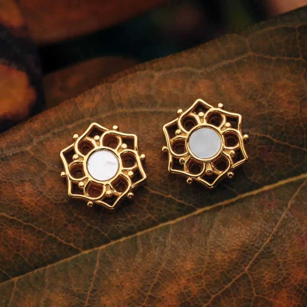 Holzkern Composition Oorbellen|DAMES Oorbellen|Sieraden