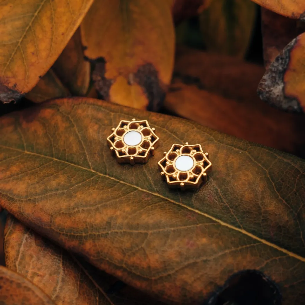 Holzkern Composition Oorbellen|DAMES Oorbellen|Sieraden