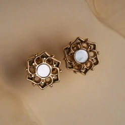 Holzkern Composition Oorbellen|DAMES Oorbellen|Sieraden