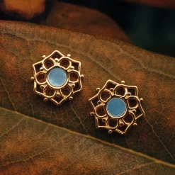 Holzkern Composition Oorbellen|DAMES Oorbellen|Sieraden