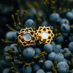 Holzkern Composition Oorbellen|DAMES Oorbellen|Sieraden