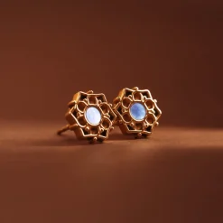 Holzkern Composition Oorbellen|DAMES Oorbellen|Sieraden
