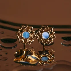 Holzkern Composition Oorbellen|DAMES Oorbellen|Sieraden
