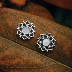 Holzkern Composition Oorbellen|DAMES Oorbellen|Sieraden