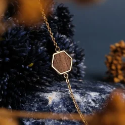 Holzkern Facade Armband|DAMES Armbanden|Sieraden
