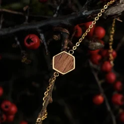 Holzkern Facade Armband|DAMES Armbanden|Sieraden