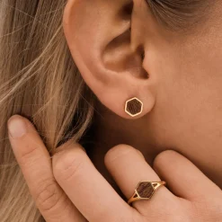 Holzkern Facade Oorbellen|DAMES Oorbellen|Sieraden