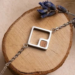 Holzkern Geometric Armband|DAMES Armbanden|Sieraden