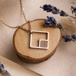 Holzkern Geometric Ketting|DAMES Kettingen|Sieraden