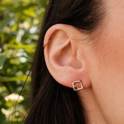 Holzkern Geometric Oorbellen|DAMES Oorbellen|Sieraden