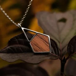 Holzkern Mandala Ketting|DAMES Kettingen|Sieraden
