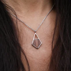 Holzkern Mandala Ketting|DAMES Kettingen|Sieraden