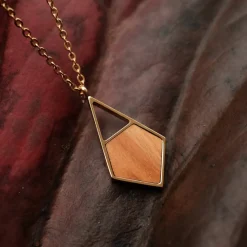 Holzkern Mandala Ketting|DAMES Kettingen|Sieraden