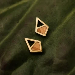 Holzkern Mandala Oorbellen|DAMES Sieraden|Oorbellen