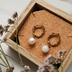 Holzkern Oceanfoam Oorbellen|DAMES Oorbellen|Sieraden
