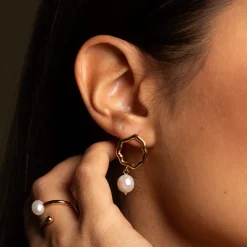 Holzkern Oceanfoam Oorbellen|DAMES Oorbellen|Sieraden