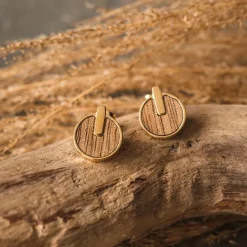 Holzkern Opacity Oorbellen|DAMES Oorbellen|Sieraden