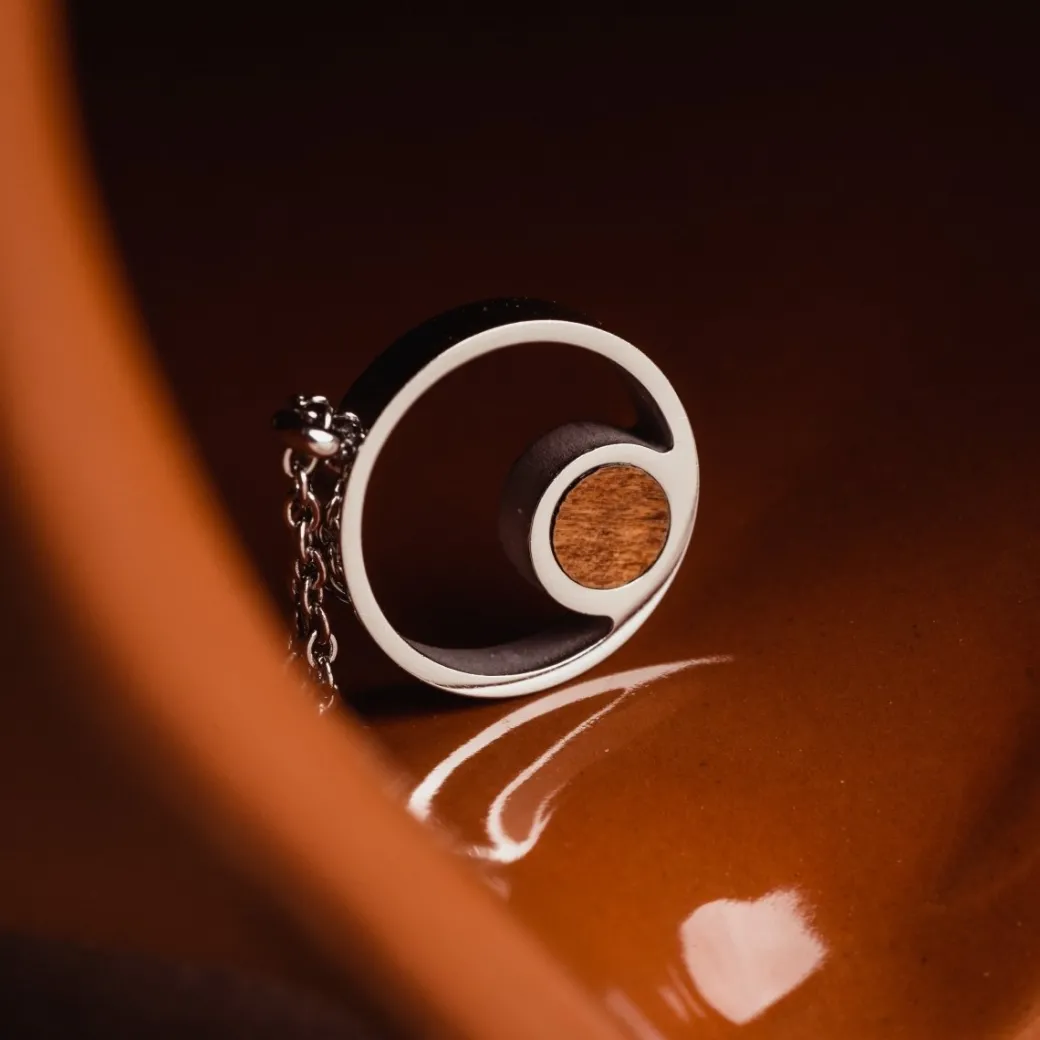 Holzkern Pigment Ketting|DAMES Kettingen