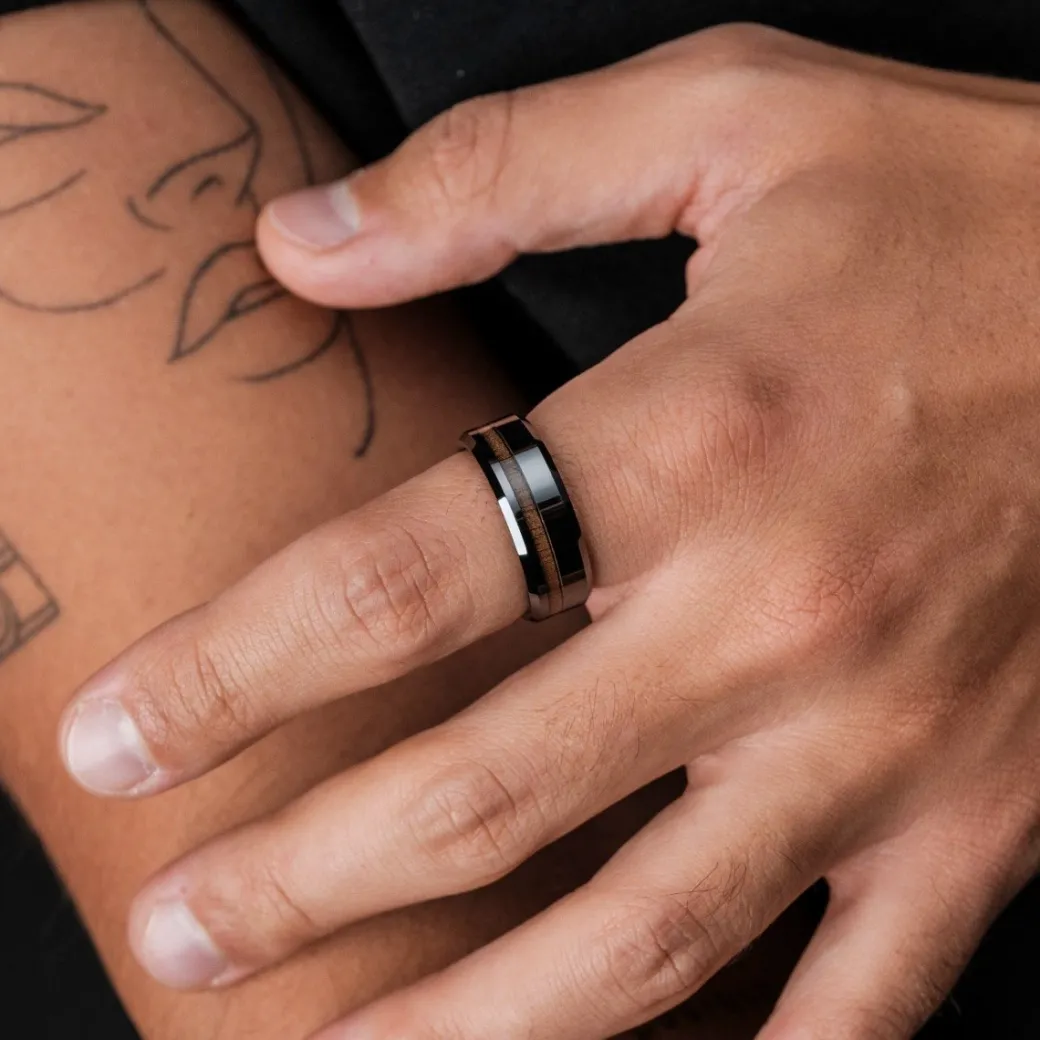 Holzkern Sumo Ring|Heren Ringen|Sieraden