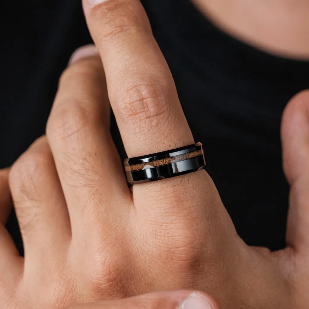 Holzkern Sumo Ring|Heren Ringen|Sieraden