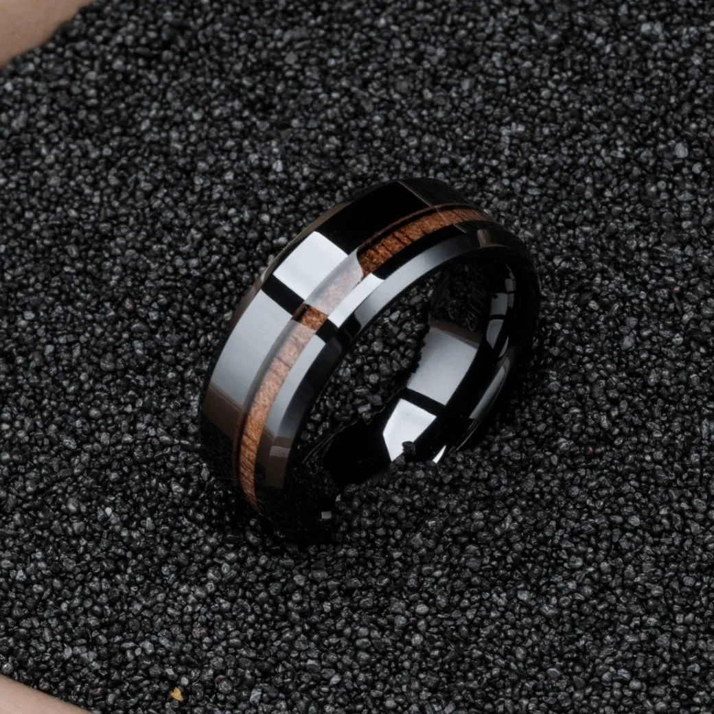 Holzkern Sumo Ring|Heren Ringen|Sieraden